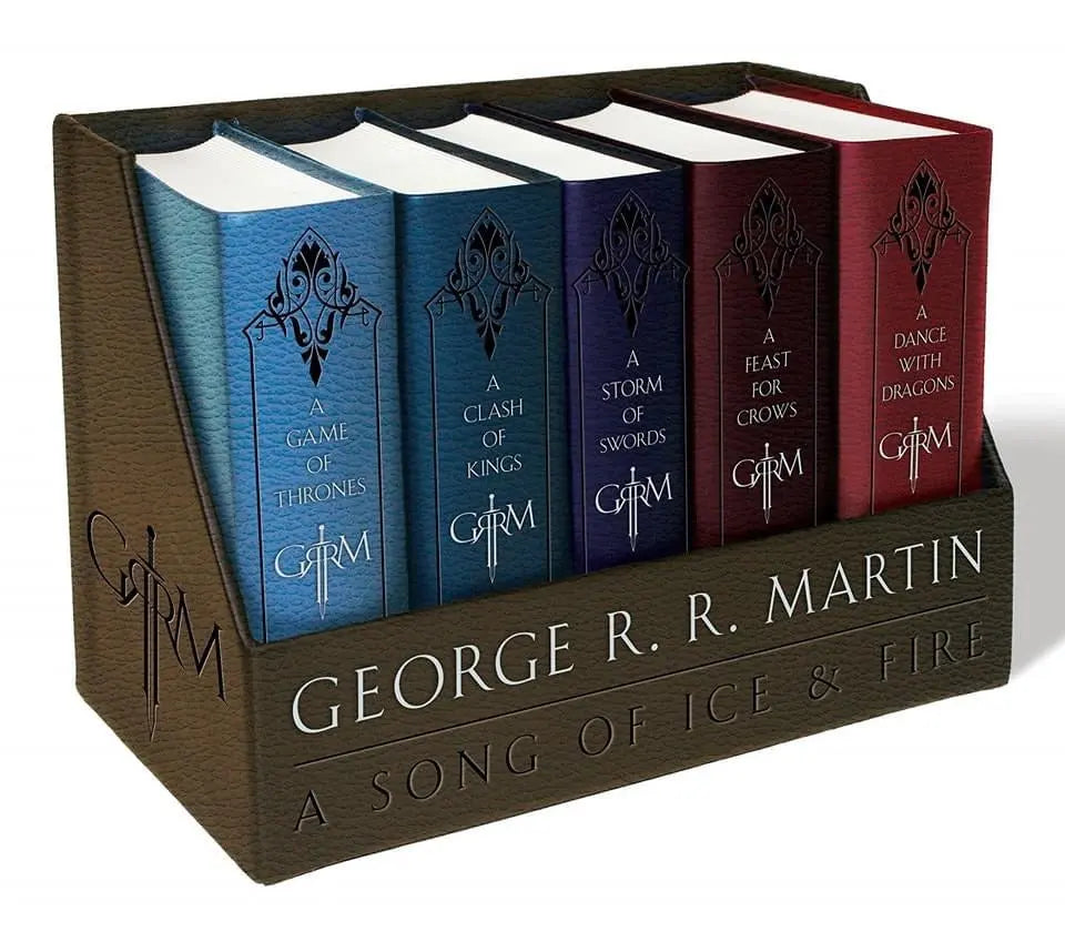 George R. R. Martin's A Game of Thrones 5-Book Boxed Set 1. A Game of Thrones 2. A Clash of Kings 3. A storm of Swords 4. A Feast for Crows 5. A Dance with Dragons EnglishBookHouse